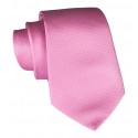 Cravates E.G. - Cravatta Monocolore con Motivo a Quadri - Rosa Scuro