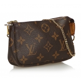 Louis Vuitton Vintage - Monogram Mini Pochette Accessoires Bag - Marrone - Borsa in Pelle Monogramma - Alta Qualità Luxury