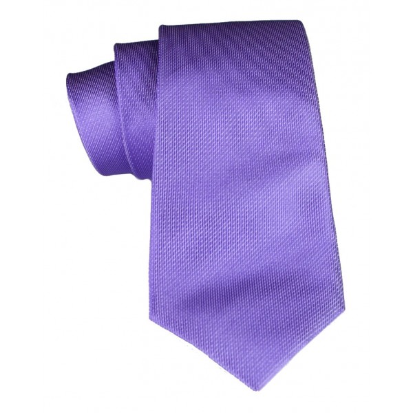 Cravates E.G. - Solid Square Pattern Tie - Violet - Avvenice