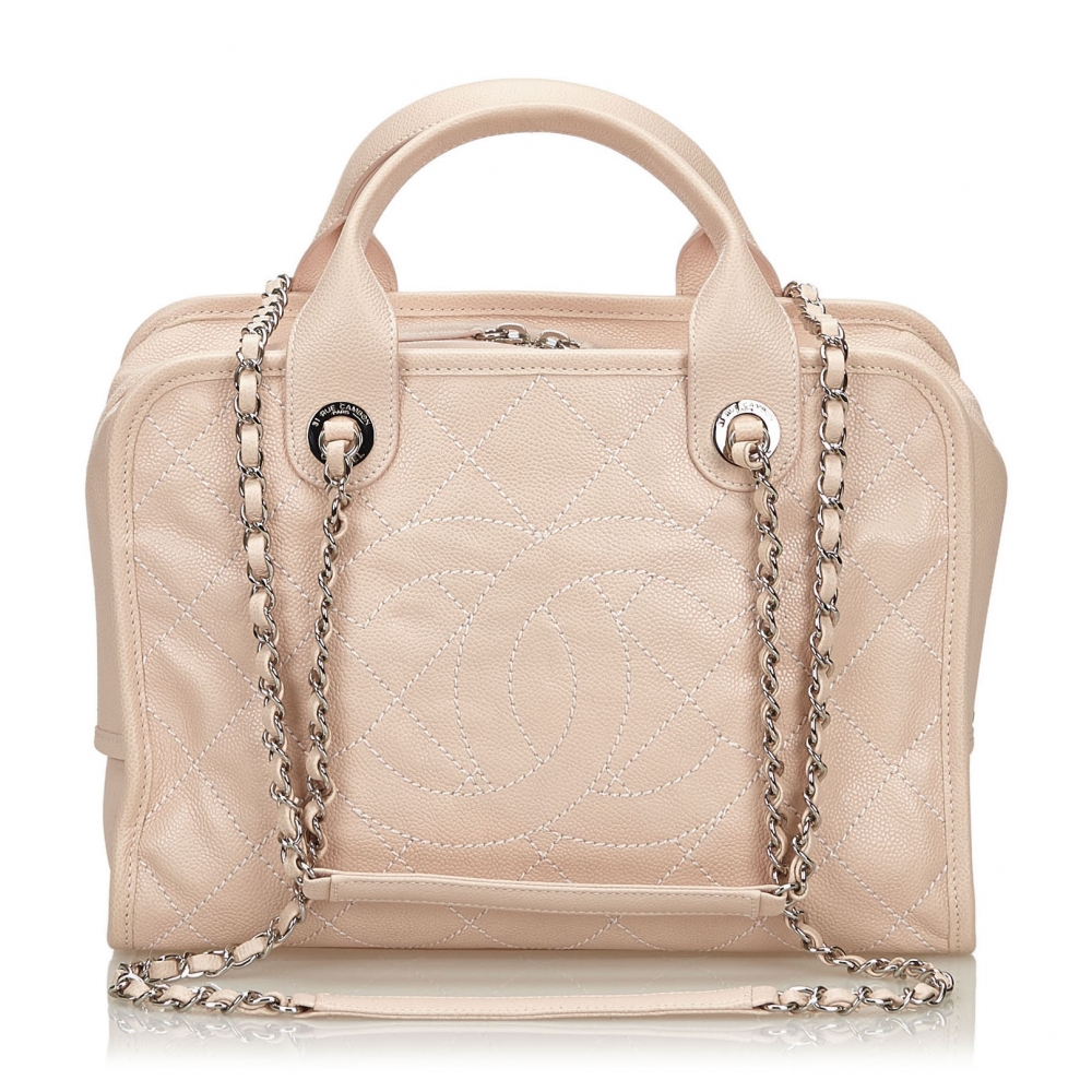 Caviar Deauville Bowling Bag, Leather Bowling Bag
