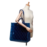 Chanel Vintage - 2018 Quilted PVC Large Coco Splash Shopping Tote Bag - Blu - Borsa in PVC - Alta Qualità Luxury
