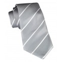 Cravates E.G. - Single Stripe Tie - Ice Gray