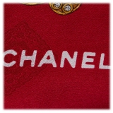 Chanel Vintage - Gem Printed Silk Scarf - Rosso - Foulard in Seta - Alta Qualità Luxury