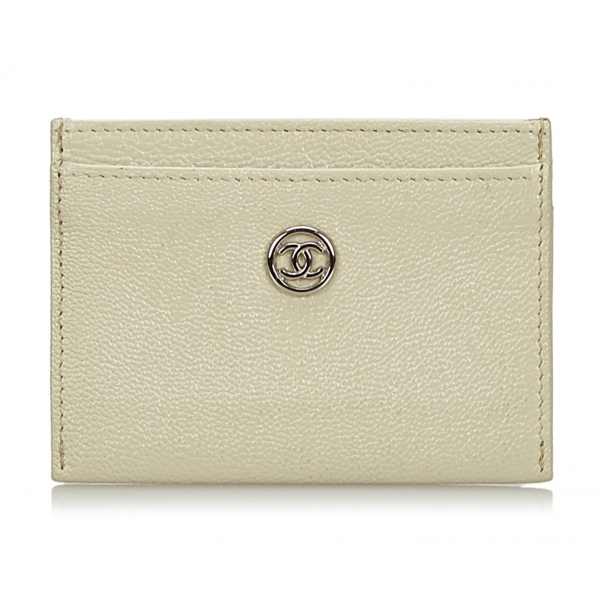 Chanel Vintage - Leather Card Holder - White - Leather Wallett