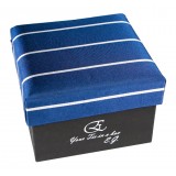 Cravates E.G. - Single Stripe Tie - Cobalt Blue