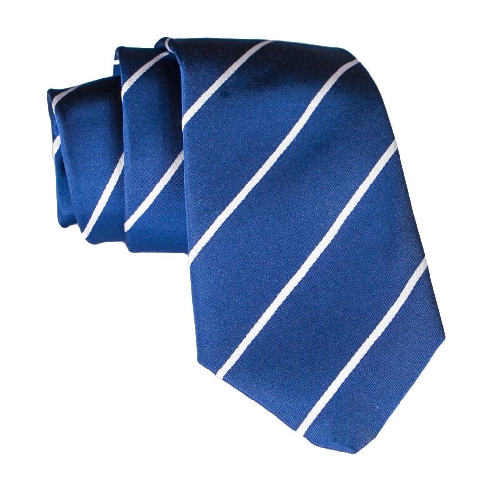 Cravates E.G. - Cravatta a Striscia Singola - Blu Cobalto