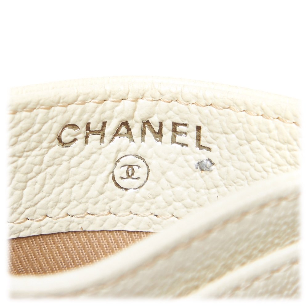 Chanel Vintage - Leather Card Holder - White - Leather Wallett