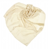 Chanel Vintage - Floral Print Silk Scarf - Bianco Avorio - Foulard in Seta - Alta Qualità Luxury