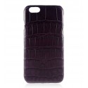 2 ME Style - Case Croco Dark Violet - iPhone 8 / 7 - Leather Cover