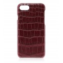2 ME Style - Case Croco Bordeaux - iPhone 8 / 7 - Leather Cover