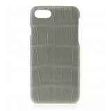 2 ME Style - Case Croco Gris Clair - iPhone 8 / 7 - Leather Cover
