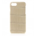 2 ME Style - Case Croco Beige - iPhone 8 / 7 - Leather Cover