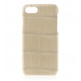 2 ME Style - Case Croco Beige - iPhone 8 / 7 - Leather Cover