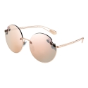 Bulgari - Poisaround - Round Oversize Sunglasses - Rose Gold - Serpenti Collection - Bulgari Eyewear