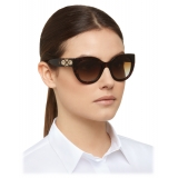 Bulgari - Serpenti Fashion Crystals - Square Sunglasses - Brown - Serpenti Collection - Bulgari Eyewear