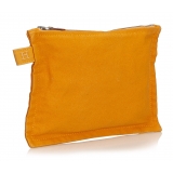 Hermès Vintage - Bora Bora Zip Pouch Bag - Arancione - Pounch in Tessuto e Cotone - Alta Qualità Luxury