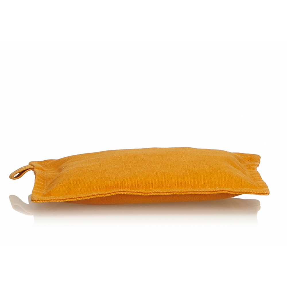 Orange Printed Toile Bain le Belle Oais Zip Pouch, Handbags & Accessories, 2022
