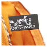 Hermès Vintage - Bora Bora Zip Pouch Bag - Arancione - Pounch in Tessuto e Cotone - Alta Qualità Luxury