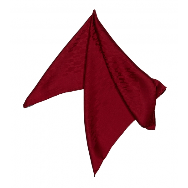Hermès Vintage - Printed Silk Handkerchief Scarf - Red - Silk Foulard - Luxury High Quality