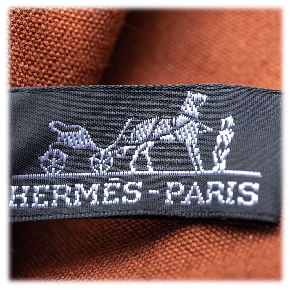 Hermès Vintage - Fourre Tout Besace MM Bag - Brown - Canvas Bag ...