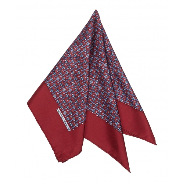 hermes red silk scarf