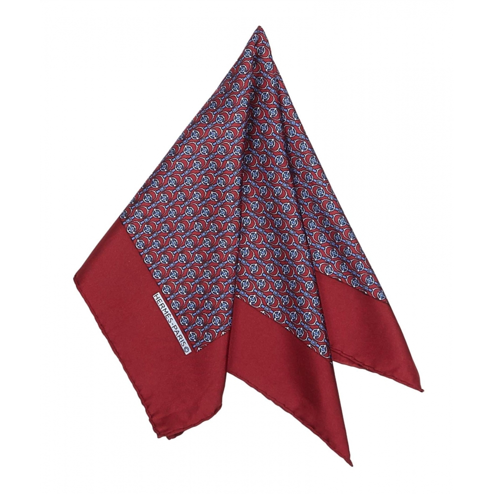 Double Sided Wool Silk Scarf in Cocoa Brown, Burugndy, Red, Blue