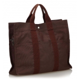 Hermès Vintage - Fourre Tout MM Bag - Brown - Canvas Bag - Luxury High Quality