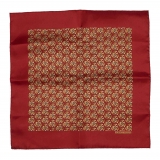 Hermès Vintage - Printed Silk Scarf - Red Bordeaux Multi - Silk Foulard - Luxury High Quality