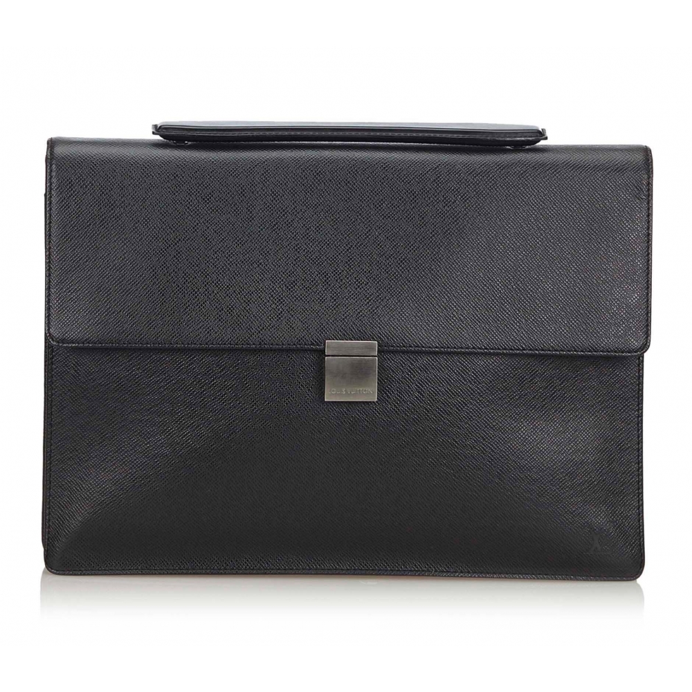 Louis Vuitton Vintage - Taiga Porte-Document Angara Briefcase - Black ...