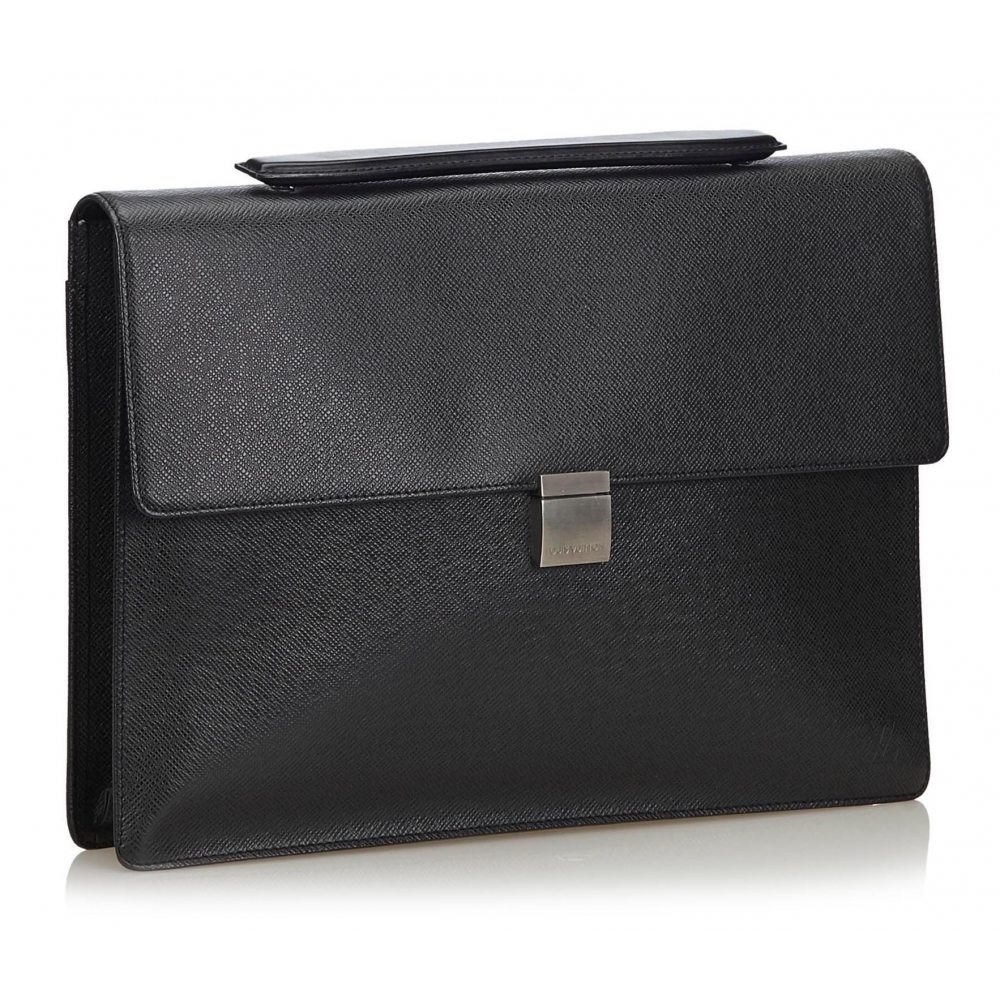 Louis Vuitton Vintage - Taiga Porte-Document Angara Briefcase - Black -  Taiga Leather Briefcase - Luxury High Quality - Avvenice