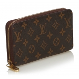 Louis Vuitton Vintage - Monogram Zippy Wallet - Marrone - Portafoglio in Pelle e Tela Monogramma - Alta Qualità Luxury