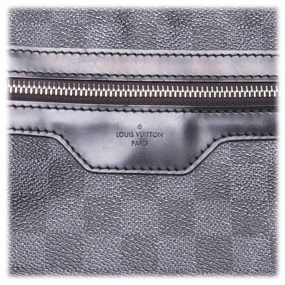 Authenticated used Louis Vuitton Bag Damier Graphite Pochette Jules PM Dark Gray x Silver Hardware Canvas Clutch Second Men's N60113, Size: (HxWxD)