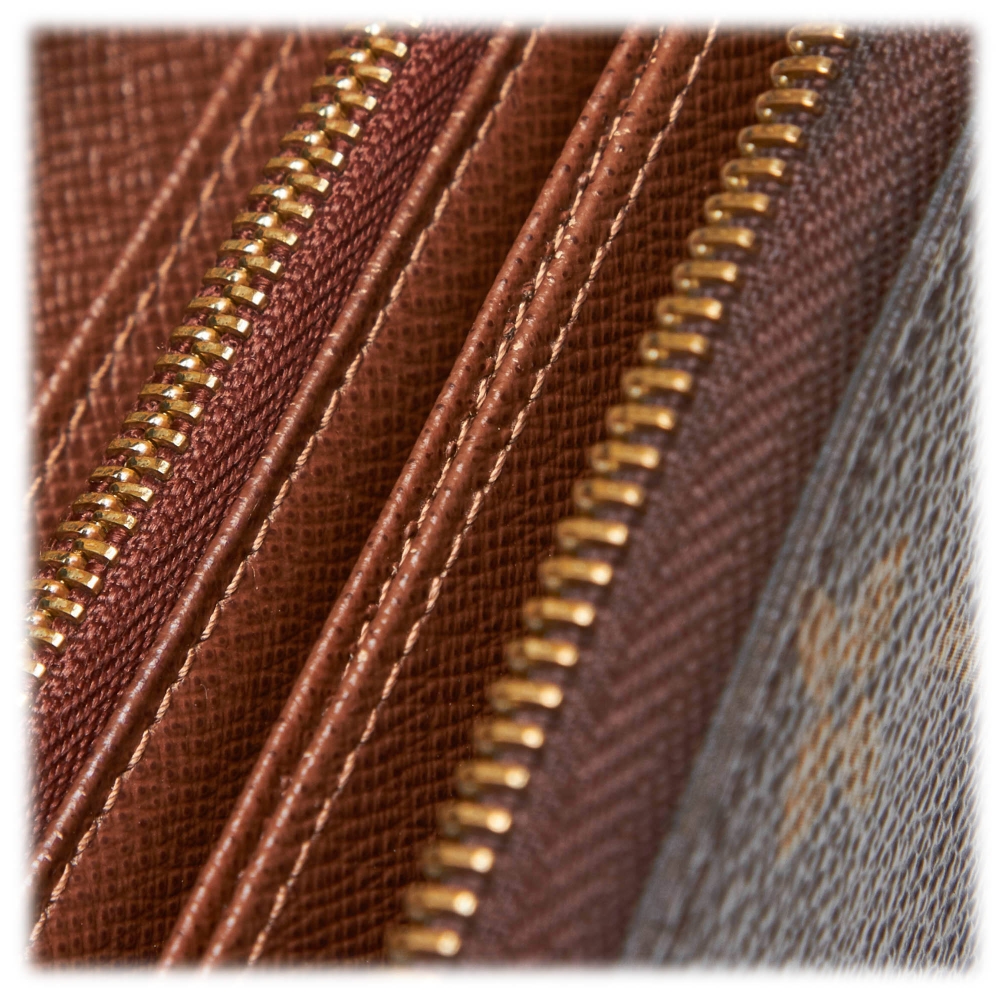 Louis Vuitton Zippy Wallet Monogram Macassar XL Brown in Canvas/Calfskin  with Silver-tone - GB