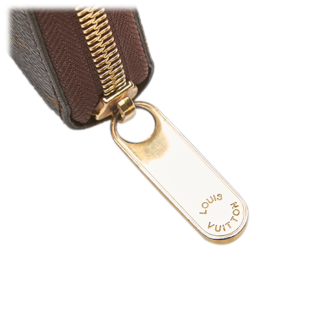 Portafogli Louis Vuitton Zippy taglia XL in tela monogram cerata grigia, RvceShops Revival