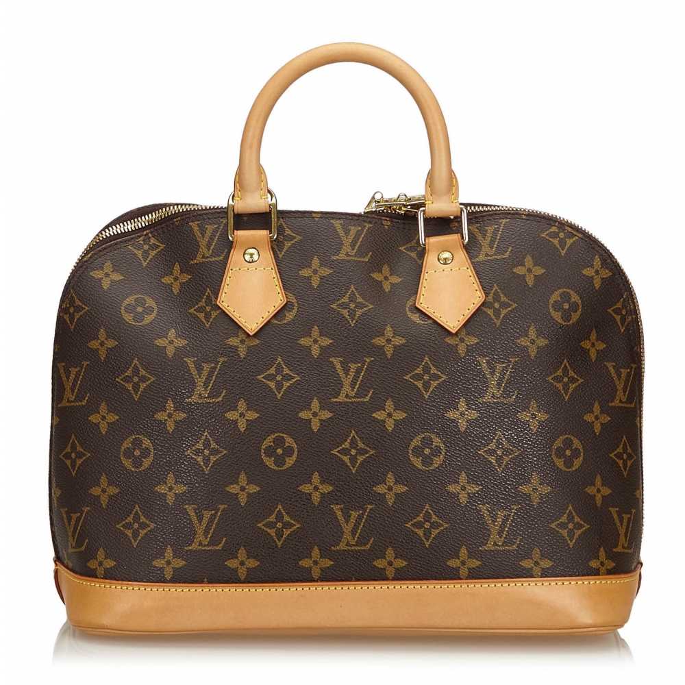 Louis Vuitton Vintage - Monogram Alma PM Bag - Brown - Monogram Leather ...