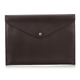 Louis Vuitton Vintage - Taiga Document Case Clutch Bag - Rosso Burgundy - Pochette in Pelle Taiga - Alta Qualità Luxury