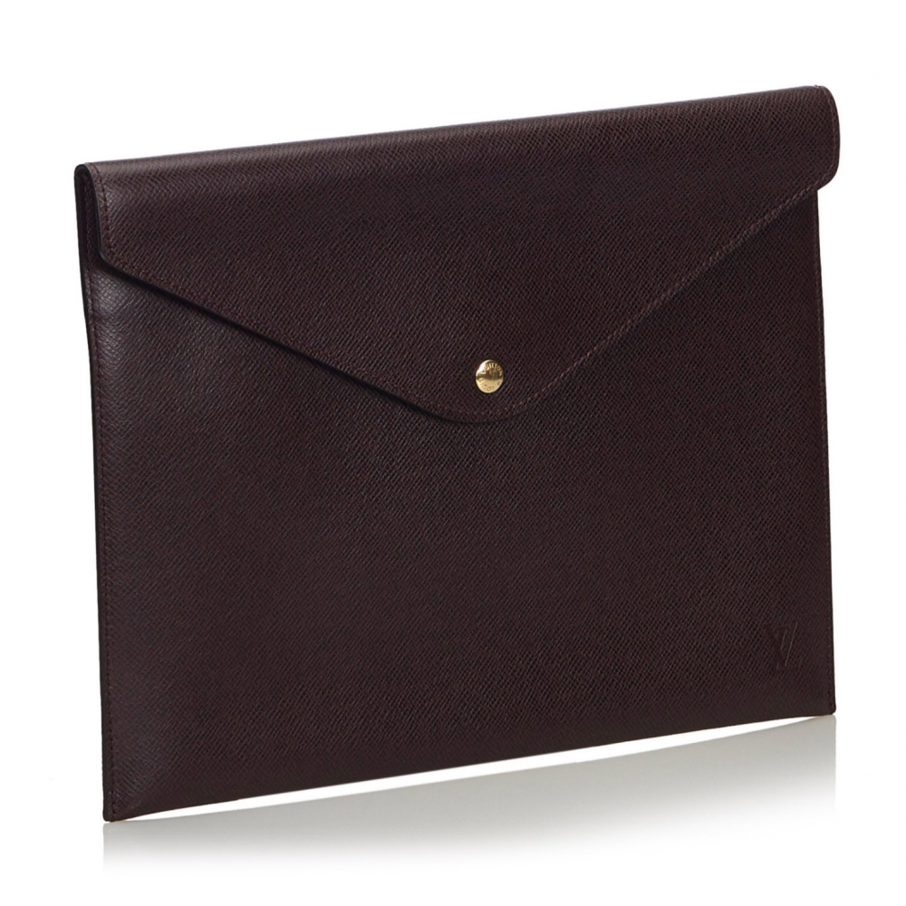 Louis Vuitton Vintage - Taiga Document Case Clutch Bag - Red
