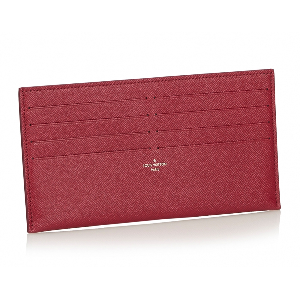 Louis Vuitton Vintage - Taiga Pochette Felicie Insert Wallet - Pink - Taiga Leather and Leather ...