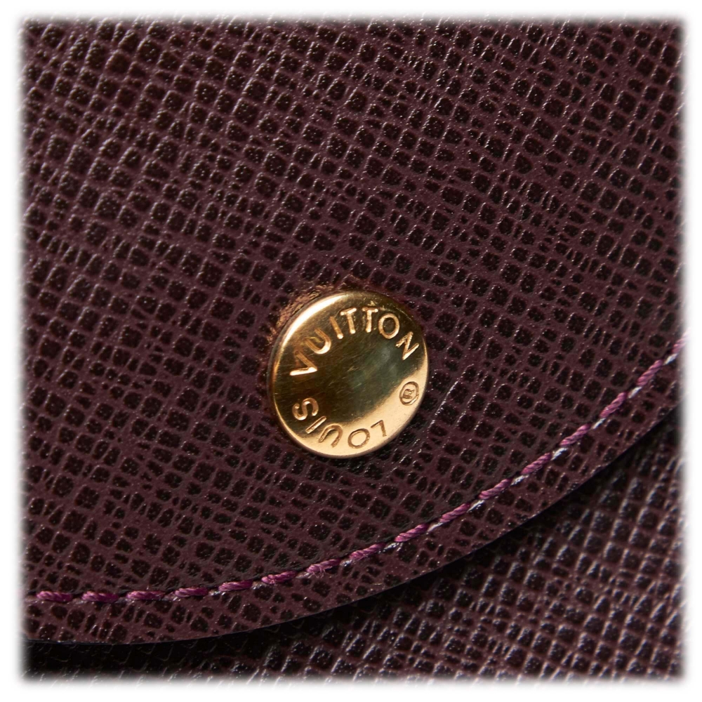 Louis Vuitton Vintage - Taiga Document Case Clutch Bag - Red Burgundy - Taiga Leather Pochette ...