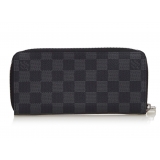 Louis Vuitton Vintage - Damier Graphite Vertical Zippy Wallet - Graphite - Damier Leather Wallet - Luxury High Quality