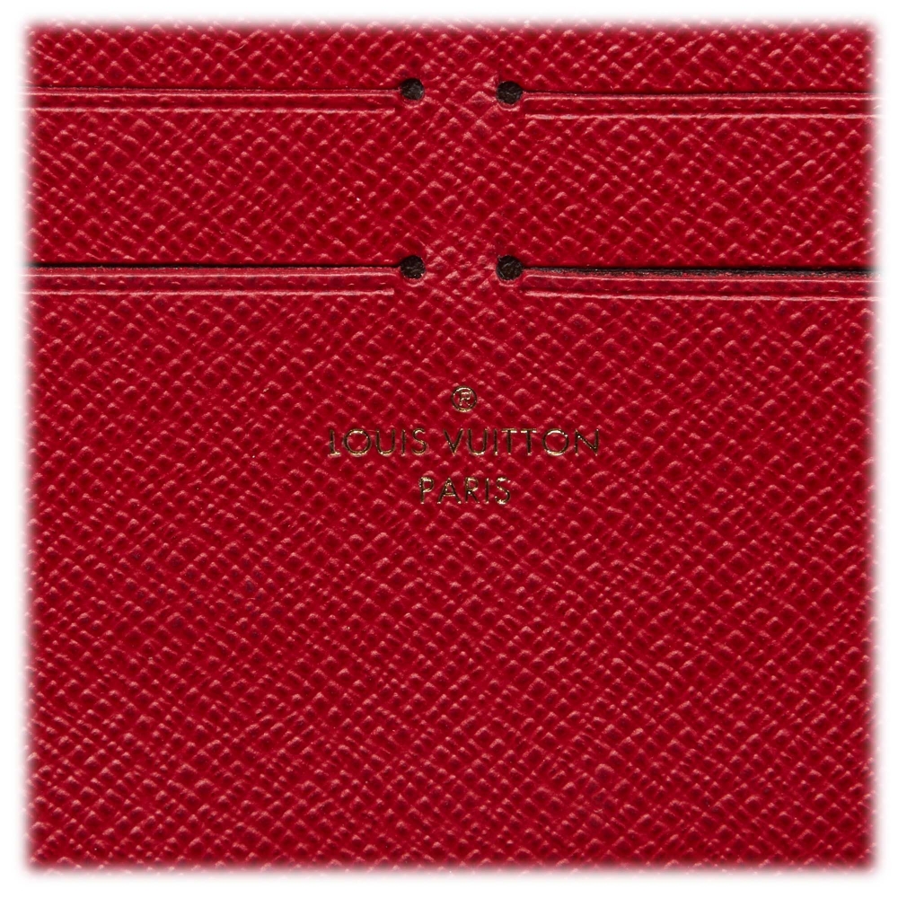 Preloved Louis Vuitton Set of Two Felicie Inserts (Damier Ebene Pouch and Red Taiga Card Holder) VG9QMVT / 84DG6YH 102323