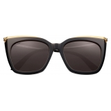 Cartier - Square - Combined Black Shiny Gold - Large - Panthère de Cartier - Sunglasses - Cartier Eyewear