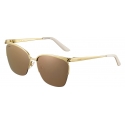 Cartier - Rectangular - Metal Gold Champagne Pink - Panthère de Cartier - Sunglasses - Cartier Eyewear