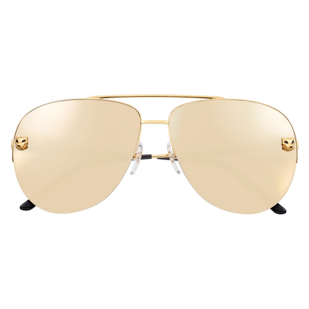 cartier aviator sunglasses gold
