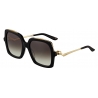 Cartier - Rettangolari - Nero Oro Champagne Grigio - Panthère de Cartier - Occhiali da Sole - Cartier Eyewear