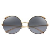 Cartier - Round - Metal Gold Champagne - Panthère de Cartier - Sunglasses - Cartier Eyewear