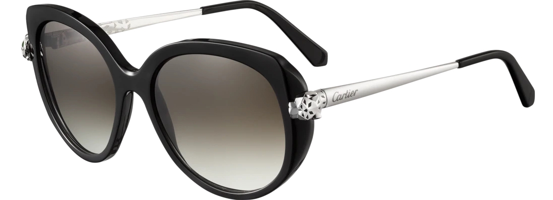 Cartier - Rectangular - Acetate Black Gold Finish Champagne - Panthère de  Cartier - Sunglasses - Cartier Eyewear - Avvenice