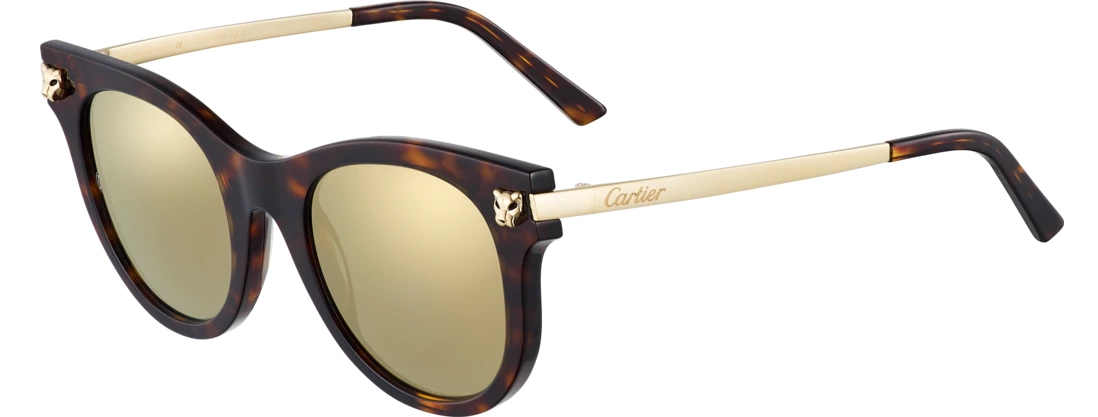 Cartier - Combined Metal Turtle Gold Champagne - Sunglasses