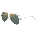 Cartier - Pilot - Metal Platinum Green Flash Gold - Première de Cartier - Sunglasses - Cartier Eyewear