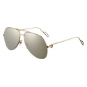 Cartier - Pilot - Metal Gold Champagne Yellow Gold - Première de Cartier - Sunglasses - Cartier Eyewear